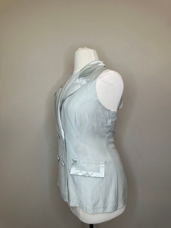 Vintage Mint Green Vest - image 4