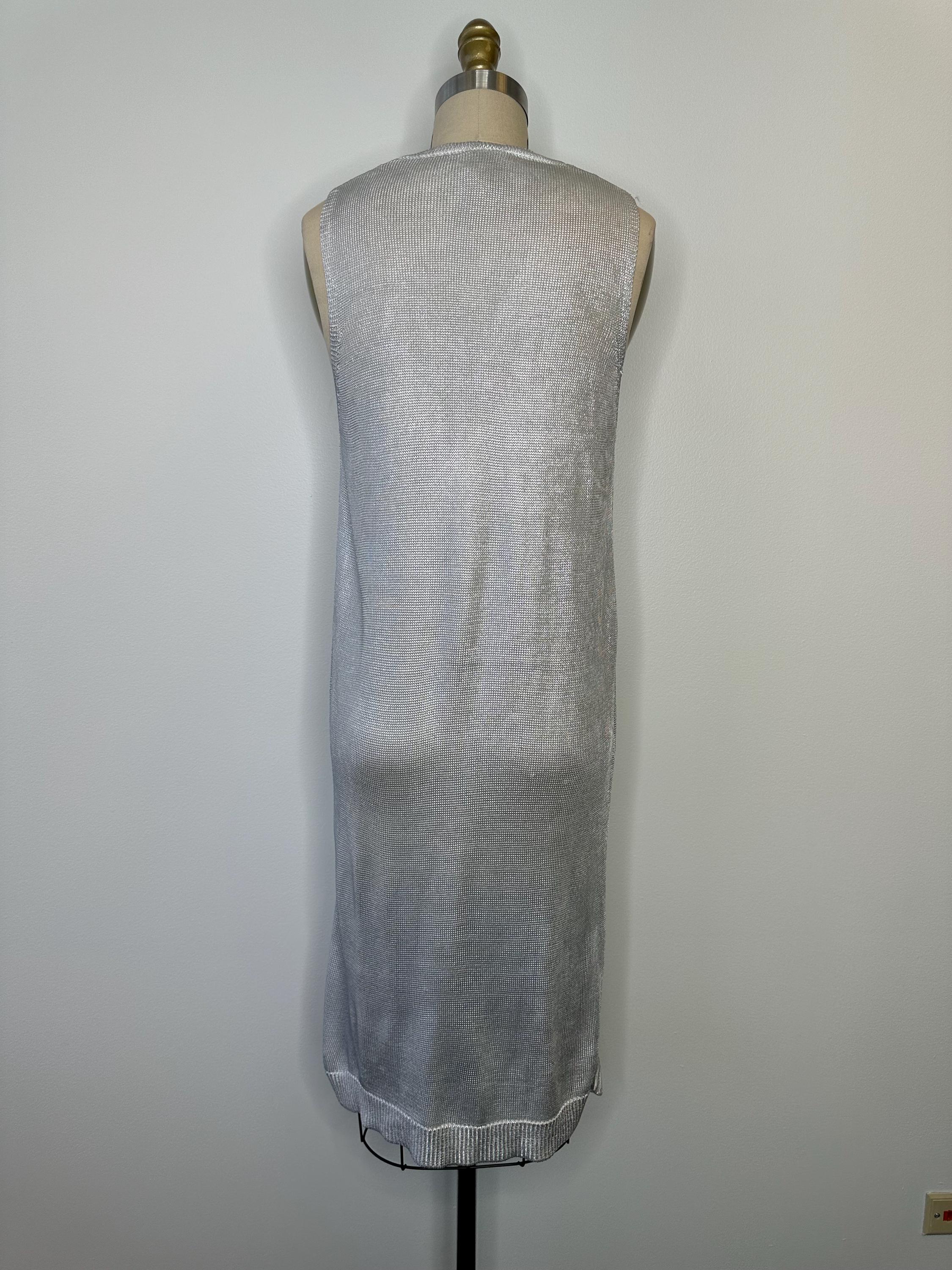 Anne Klein Silver Metallic Dress - Etsy Anne Klein Silver Metallic Dress - Etsy
