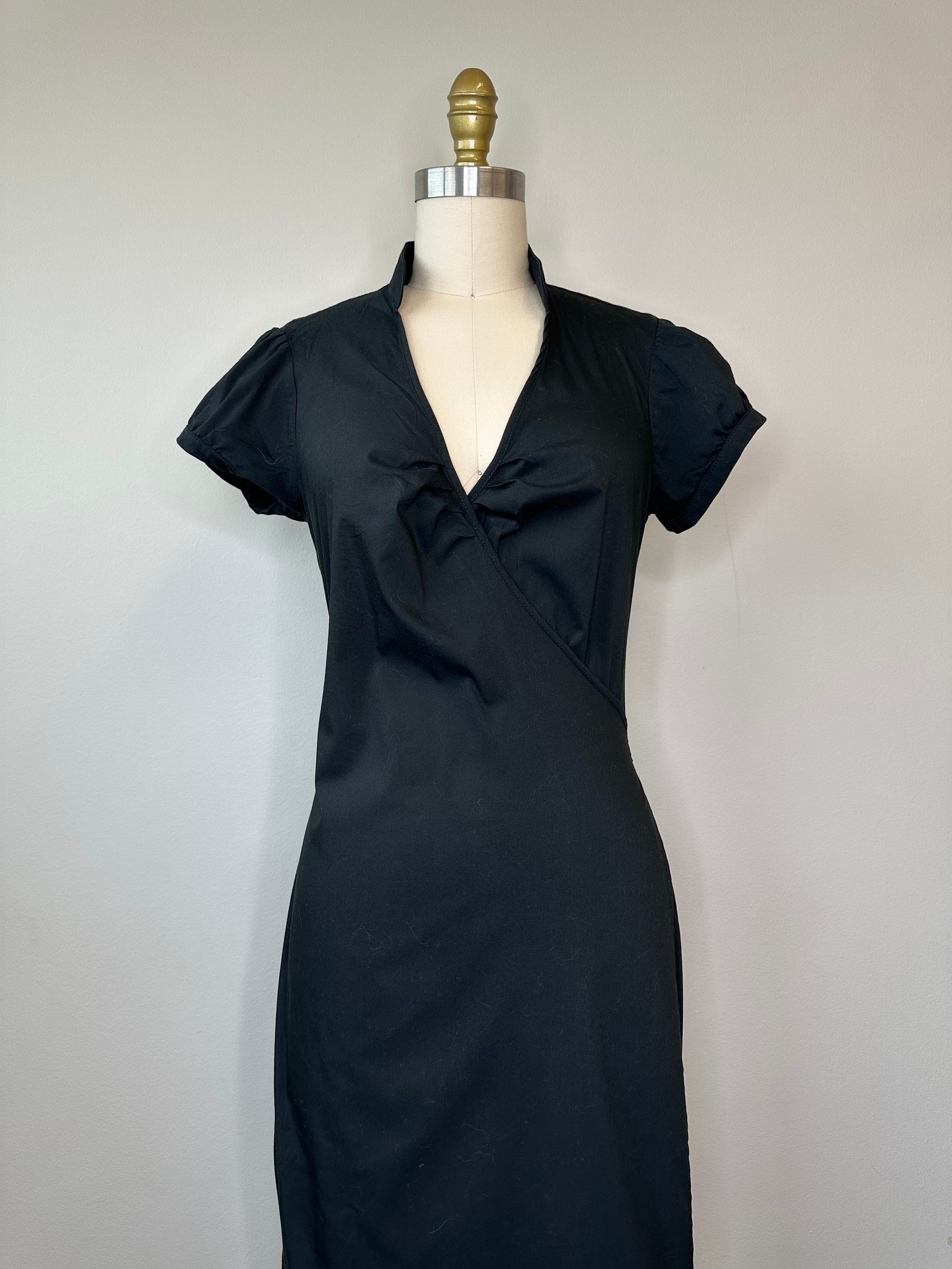 Express Design Studio Black Short Sleeve Wrap Dress - Etsy