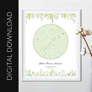 PERSONALISIERTE Sternenkarte | Personalisierte Sternenkarte | Nachthimmel Print | Sternenkarte Print | Sternbild Print | Jubiläumsgeschenk | Hochzeitsgeschenk
