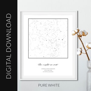 Mapa estelar personalizado, Impresión del cielo nocturno, Póster del mapa estelar, Regalo de boda, Constelación, Regalo de aniversario de bodas, Regalo personalizado, Regalo de compromiso