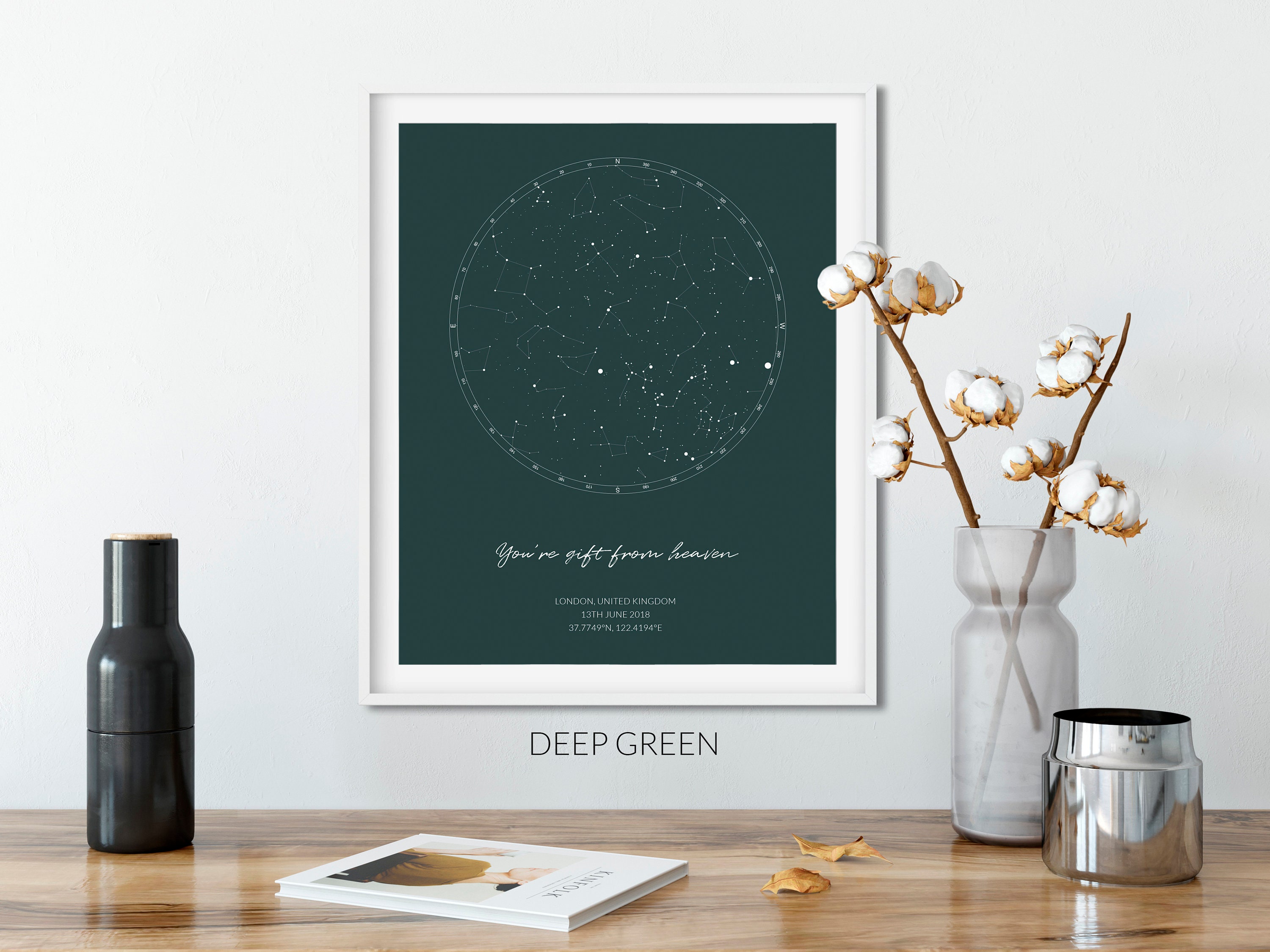 Star Chart Custom Star Map, Constellation Chart, Map of the Night Sky, Star Chart ...