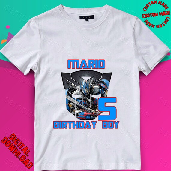 personalized transformers birthday shirt