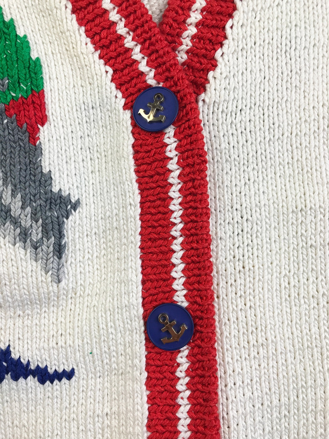 Vintage Boating Sweater 80s Cardigan Berek Nautical Sailing Etsy