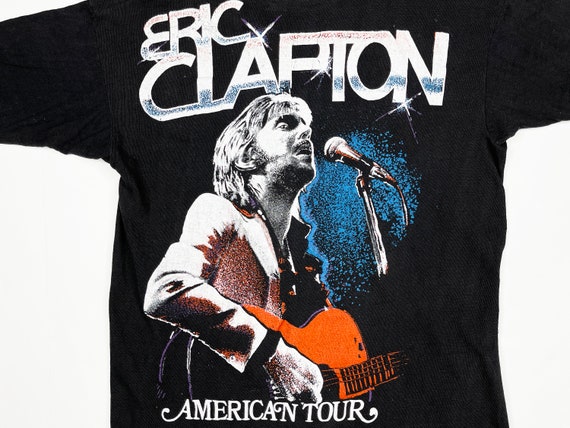 Vintage 70s Eric Clapton Shirt Slow Hand Tour Con… - image 4