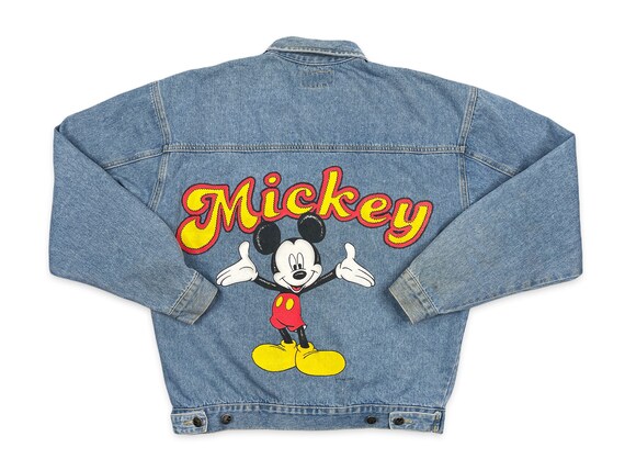Vintage Mickey Mouse Denim Jacket Jean 90s Disney Jerry Leigh | Etsy