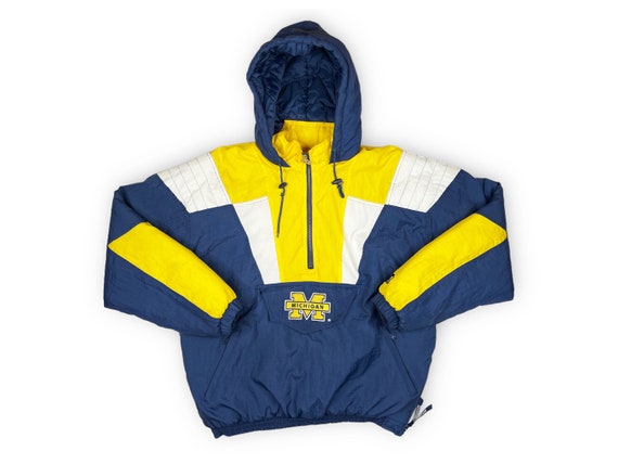 Vintage Michigan Wolverines Jacket 90s Starter Wi… - image 1
