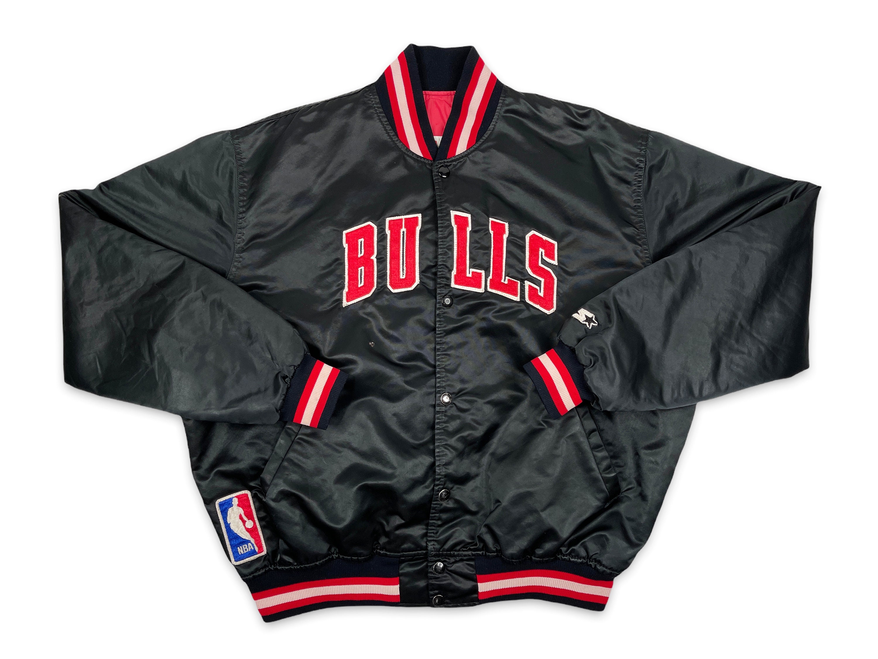 Vintage Chicago Bulls Starter Jacket 80s NBA Satijn Bomber Michael