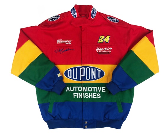 Vintage Dupont NASCAR Jacket Jeff Gordon Rainbow C