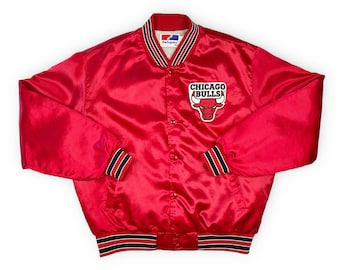 Vintage Chicago Bulls Bomber Jacket 90s NBA Michael Jordan Swingster R5