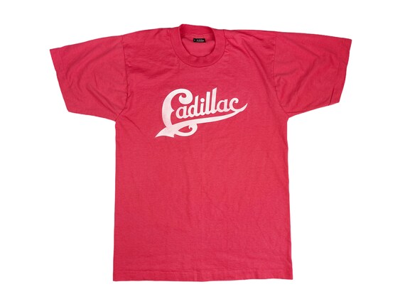 Vintage Cadillac Shirt 90s Screen Stars Pink Singl