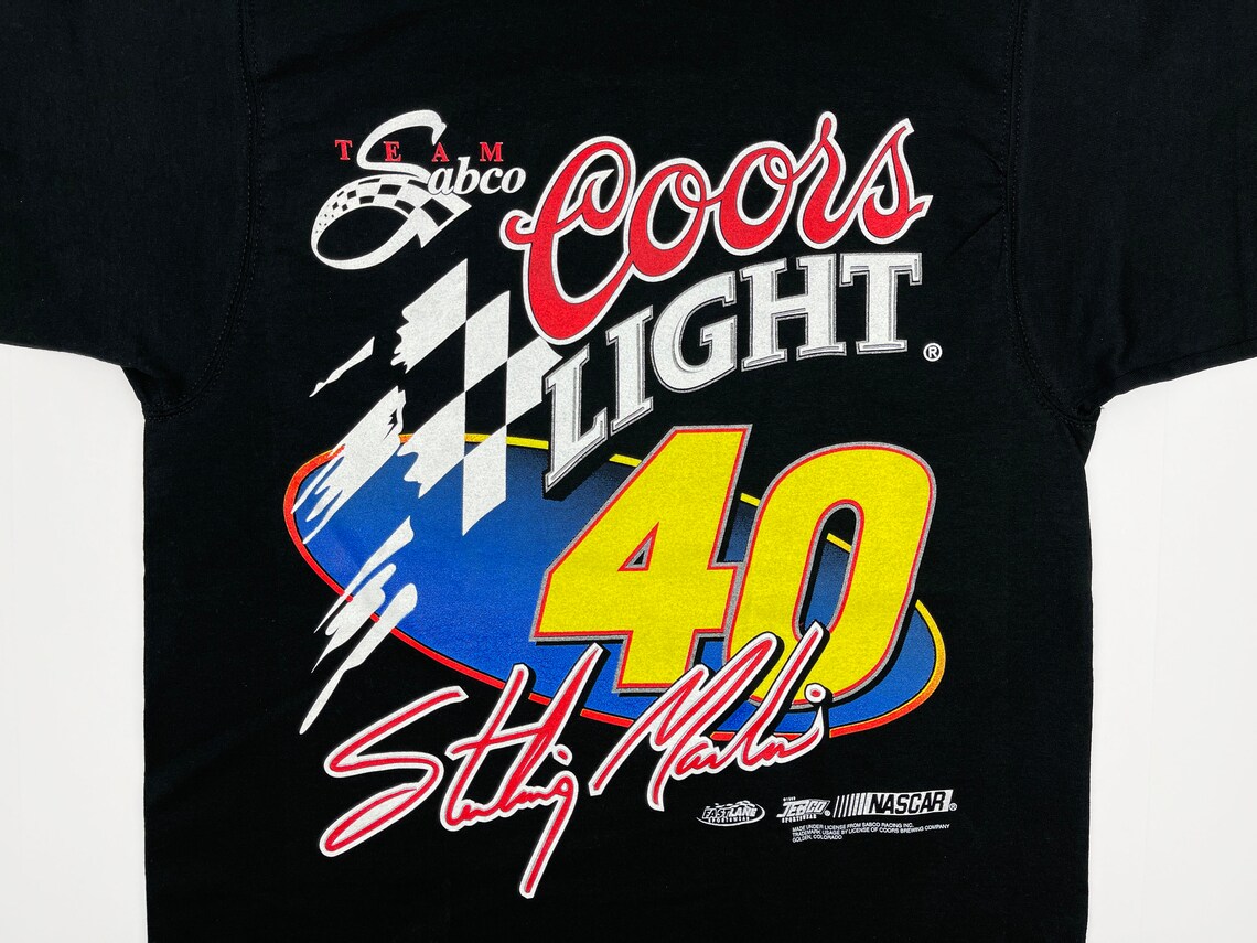 Vintage Coors Light Racing Shirt 90s Sterling Marlin Beer Etsy