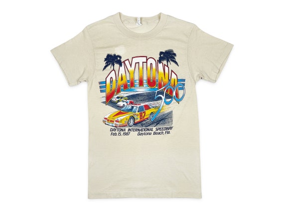 Vintage 80s Daytona 500 Shirt 1987 NASCAR Racing … - image 1