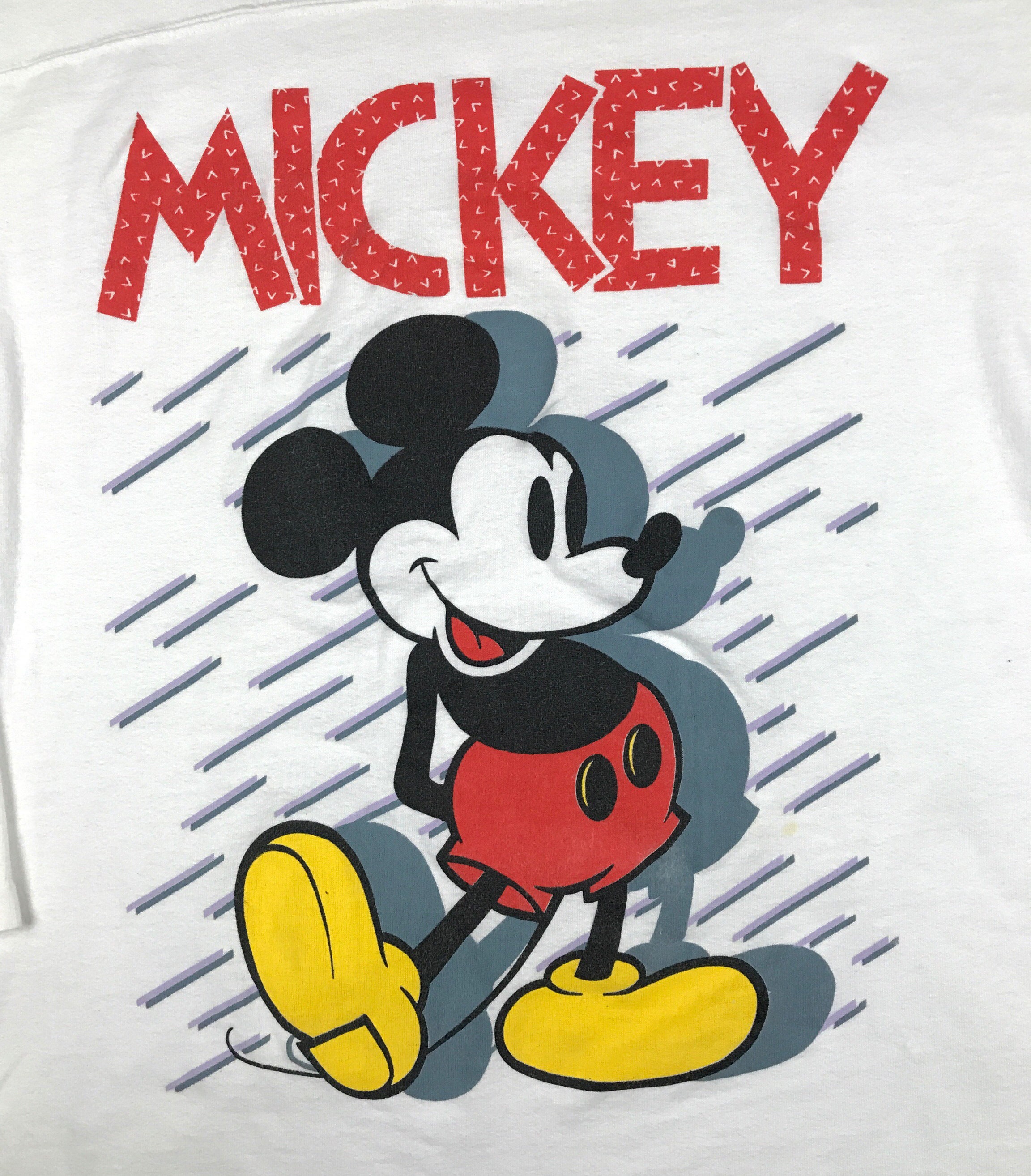 Mickey Shirt Mouse Vintage Etsy 90s Long - Sleeve Disney V4