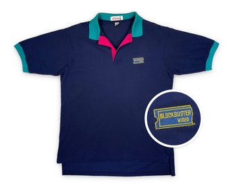 Vintage Blockbuster Polo Shirt Employee Uniform 90s Be Kind - Etsy