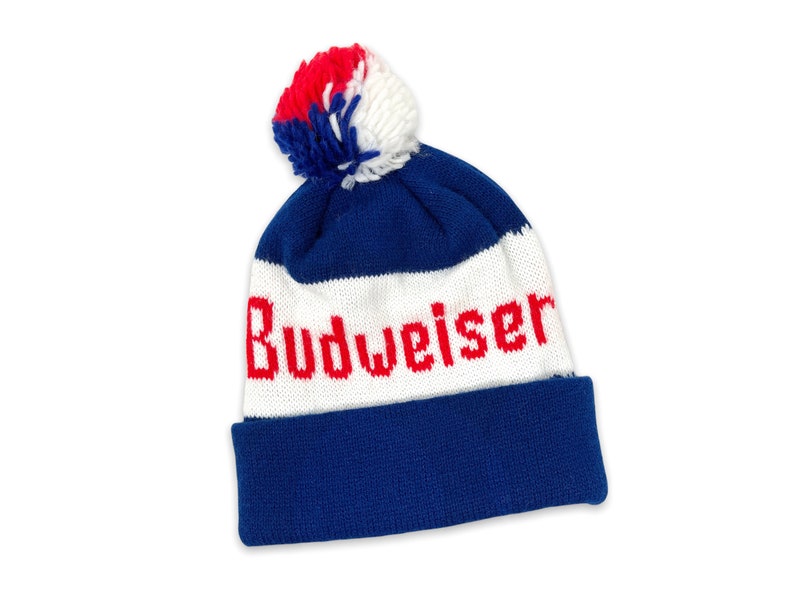 Vintage Budweiser Beanie 80s Winter Hat 