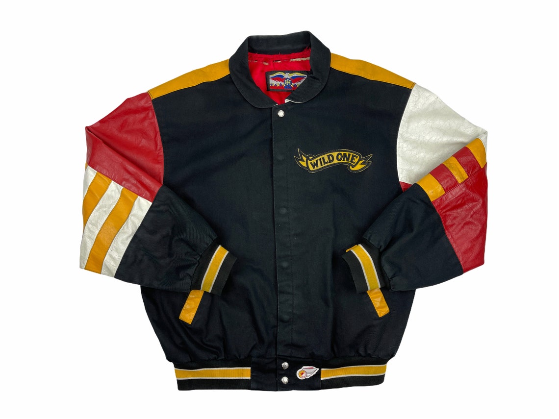 Vintage Mickey Mouse Wild One Jeff Hamilton Leather Jacket 90s | Etsy