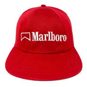 Vintage Marlboro Hat • 90s Strapback Cap • Cigarettes Promo