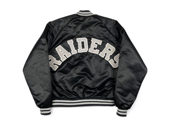 80s 90s USA製 NFL RAIDERSレイダース Chalk line Oakland Los Angeles Raiders Chalk Line Starter Jacket