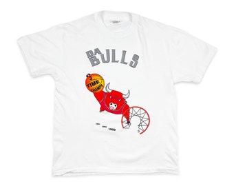 Chicago Bulls Benny The Bull T-Shirt from Homage. | Charcoal | Vintage Apparel from Homage.