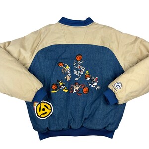 Vintage Space Jam Varsity Denim Jacket 