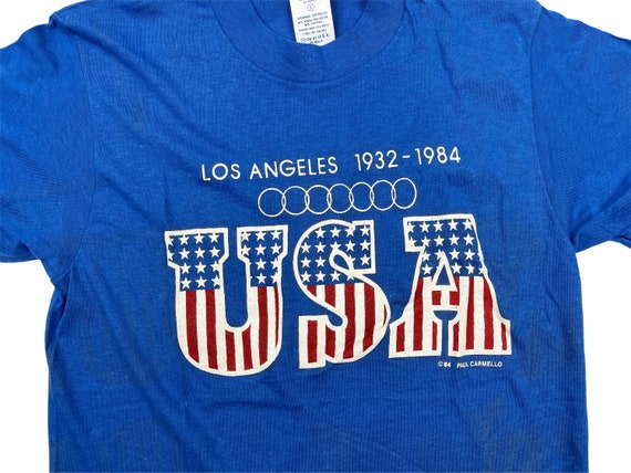 Vintage LA Olympics Shirt 1984 Los Angeles 80s US… - image 2