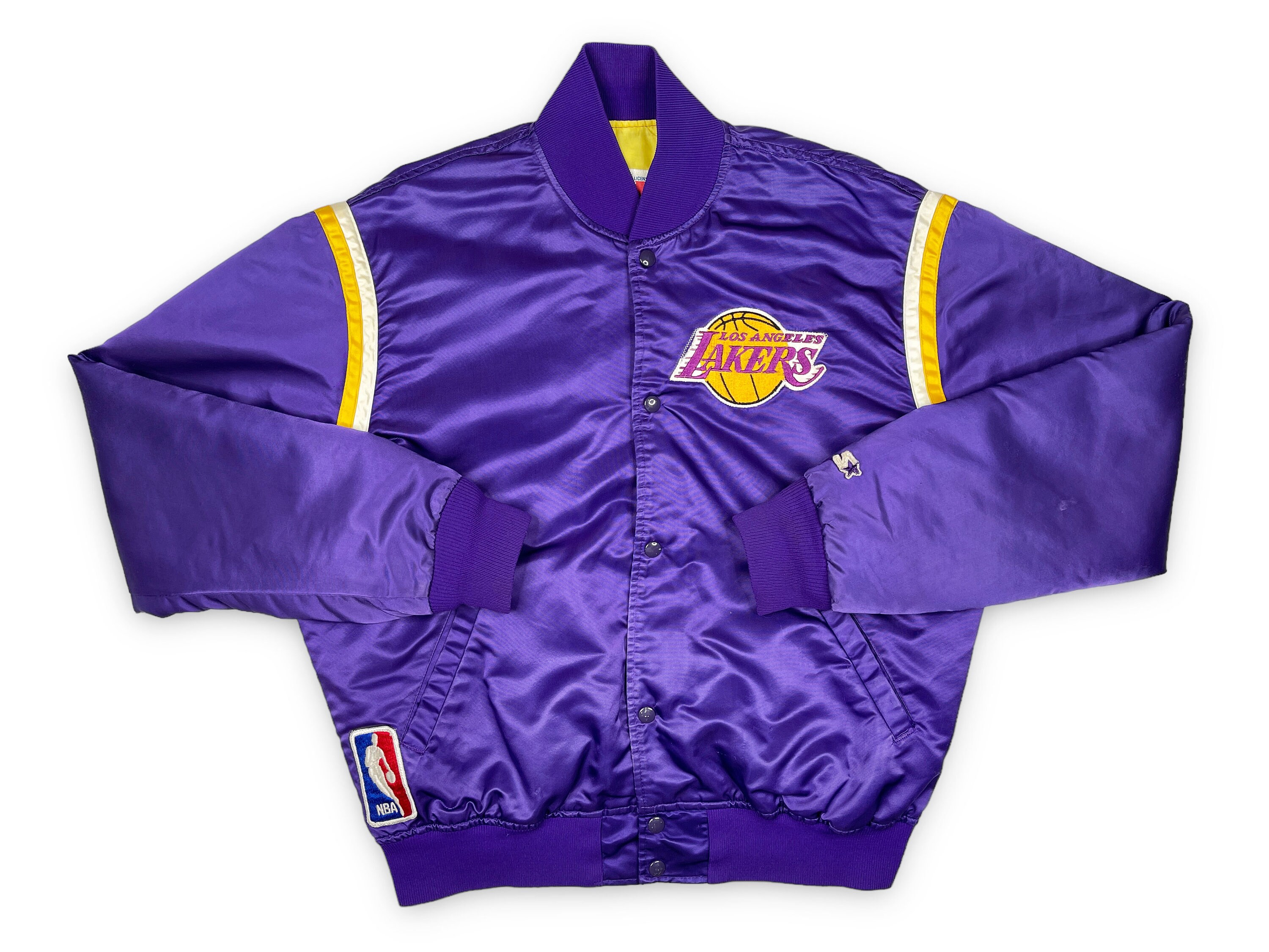 LOS ANGELES LAKERS WORDMARK SATIN JACKET - Selfmade Boutique