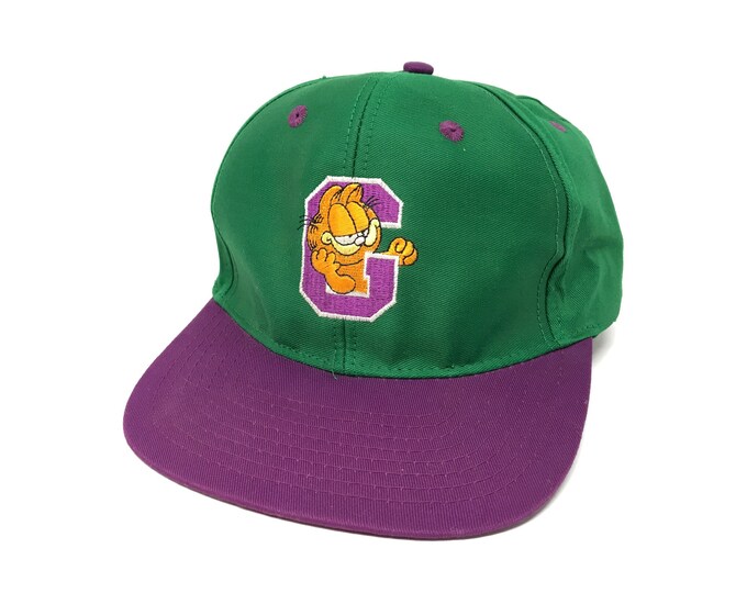 Vintage Garfield Hat Snapback 90s Cap Odie Jon Arbuckle Jim Etsy