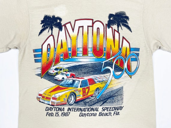 Vintage 80s Daytona 500 Shirt 1987 NASCAR Racing … - image 3