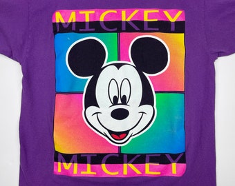 Vintage Mickey Mouse Shirt 90s Disney Purple V18