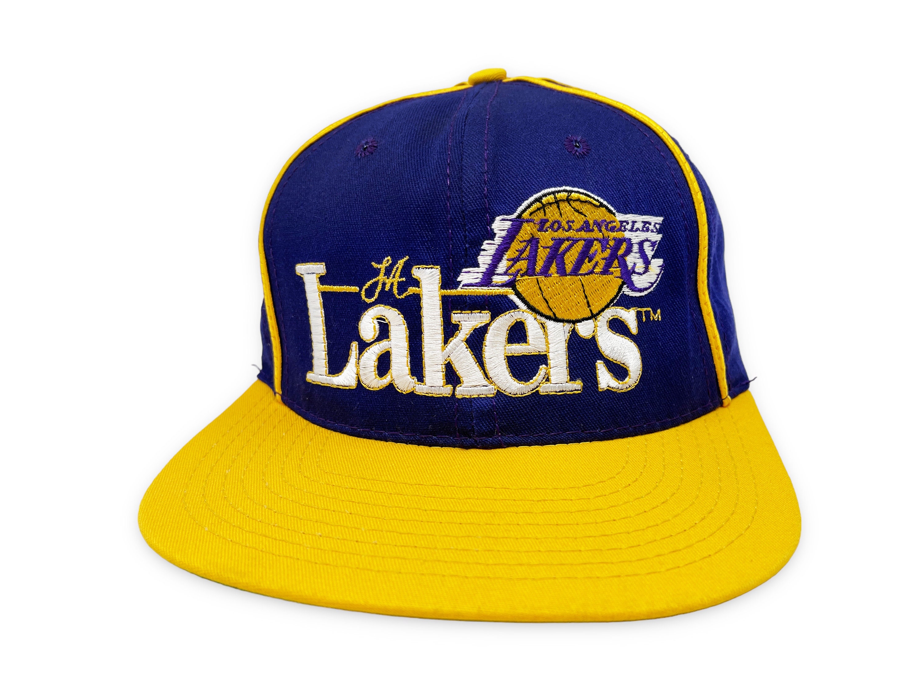 Los Angeles LAKERS Original Vintage 90s LA Snapback Hat Two Toned Official  Licensed NBA Basketball Team Adjustable U.i.i Cap Nwt Deadstock