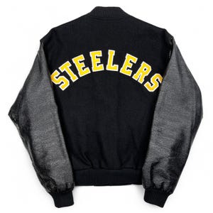 Vintage Pittsburgh Steelers Jacket • 80s 90s Locker Line NFL • Men&#39;s Large