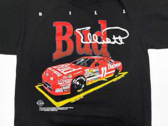 Vintage Bill Elliott Shirt NASCAR Racing Budweise… - image 3