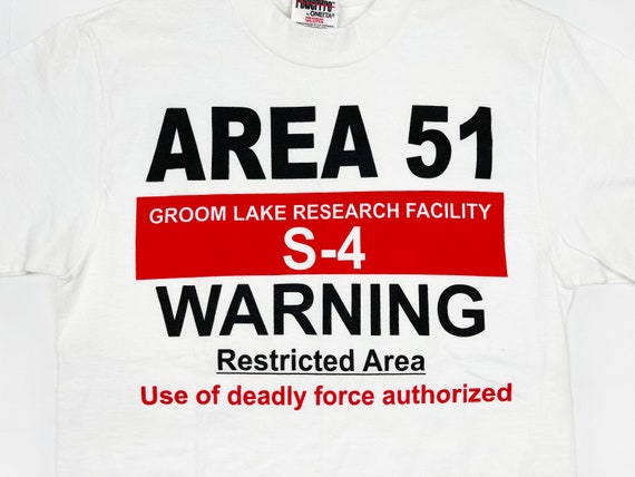 Vintage Area 51 Shirt 90s Aliens UFO Groom Lake Single Stitch V01 