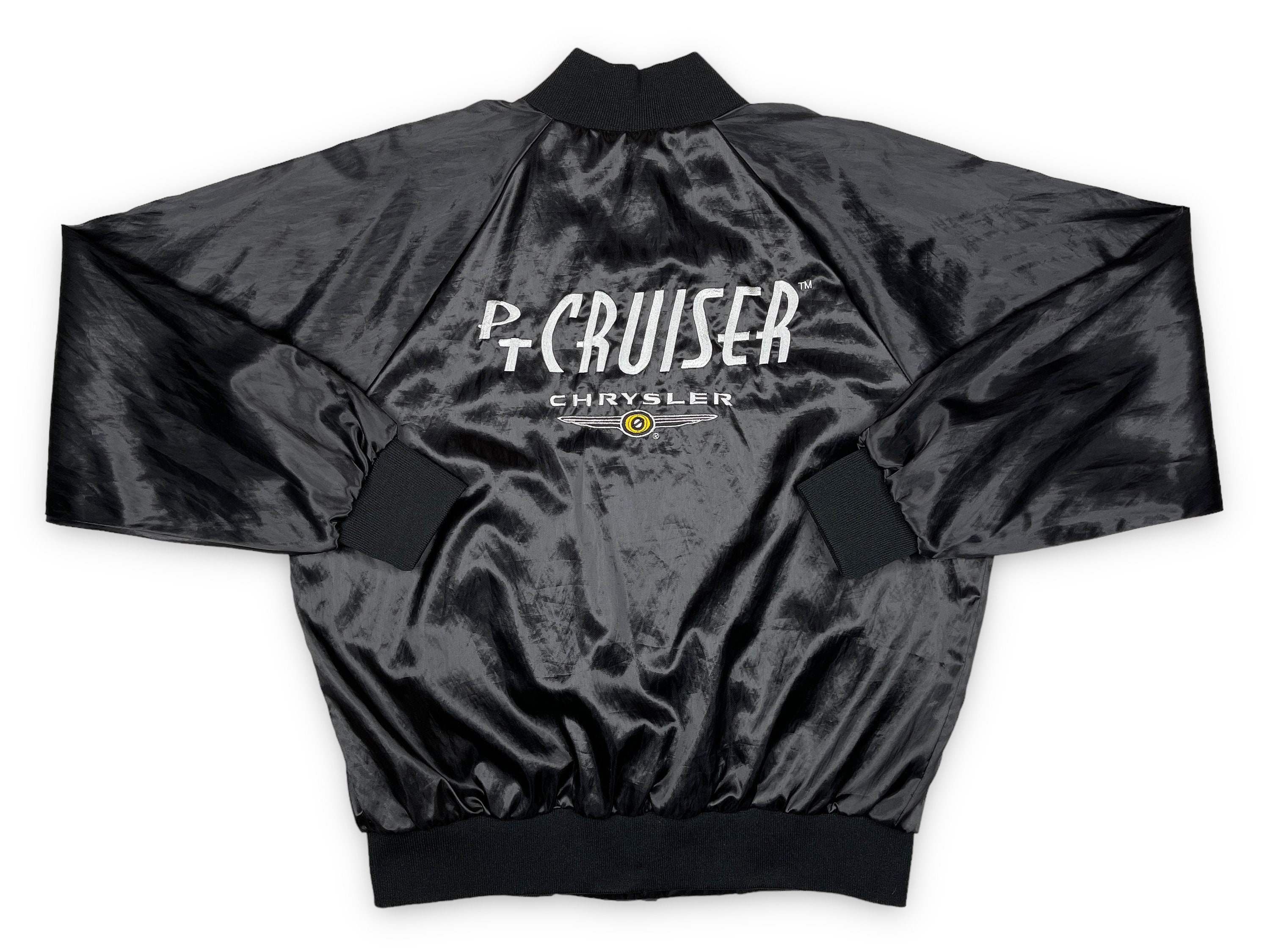 Vintage PT Cruiser Bomber Jacket s s Satin Chrysler R6   Etsy