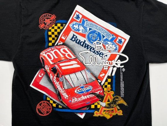 Vintage Bill Elliott Shirt NASCAR Racing Budweise… - image 4