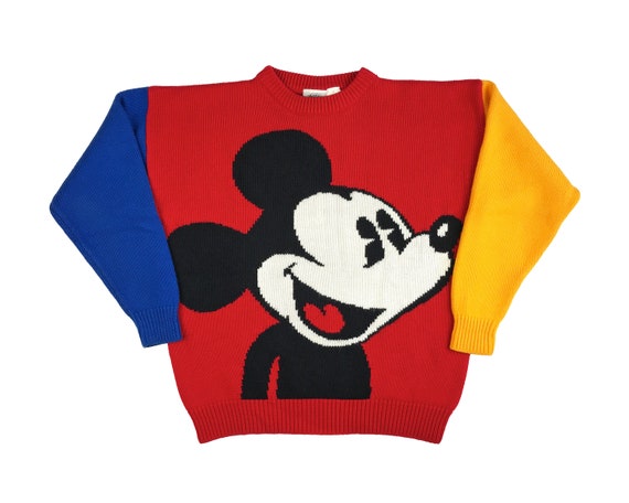 Vintage Mickey Mouse Sweater Acrylic Disney Mickey