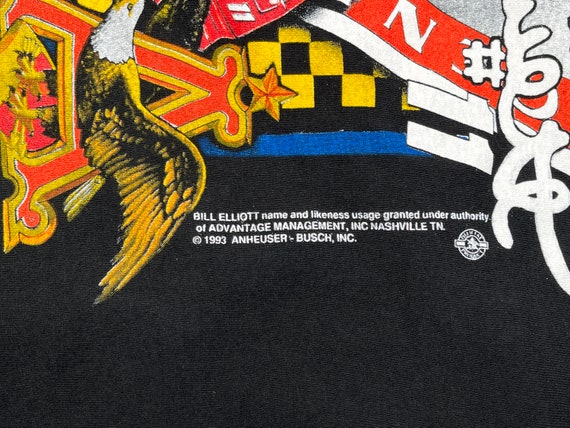Vintage Bill Elliott Shirt NASCAR Racing Budweise… - image 5