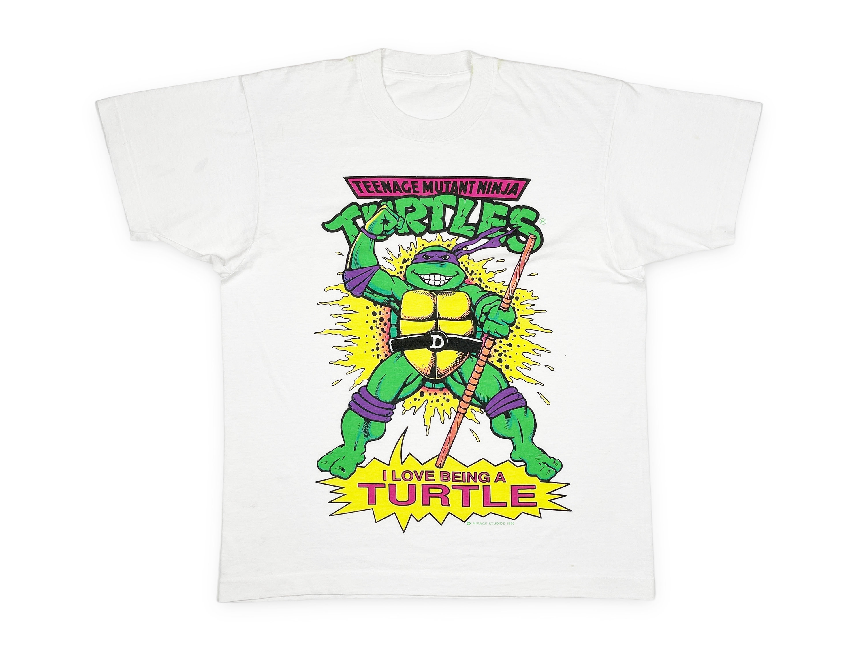 Vintage 1990 Teenage Mutant Ninja Turtles T-Shirt Mirage Studios Comic Image