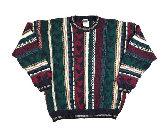 Vintage Mickey Mouse Sweater Coogi Style Disney 90