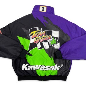 Vintage Kawasaki Racing Windbreaker Jacket 90s Swingster Team