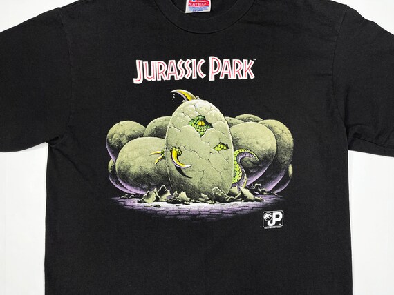 Vintage Jurassic Park Shirt 90s Movie Promo Dinos… - image 3