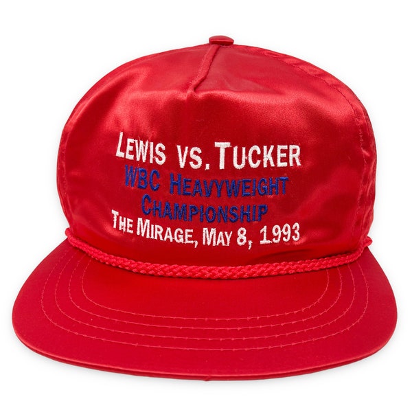 Vintage Lennox Lewis Snapback Hat 90s WBC Heavyweight Championship Boxing Tony Tucker 1993 NOS B2
