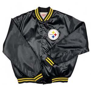Vintage Pittsburgh Steelers Bomber Jacket 90s NFL Locker Line XL R5