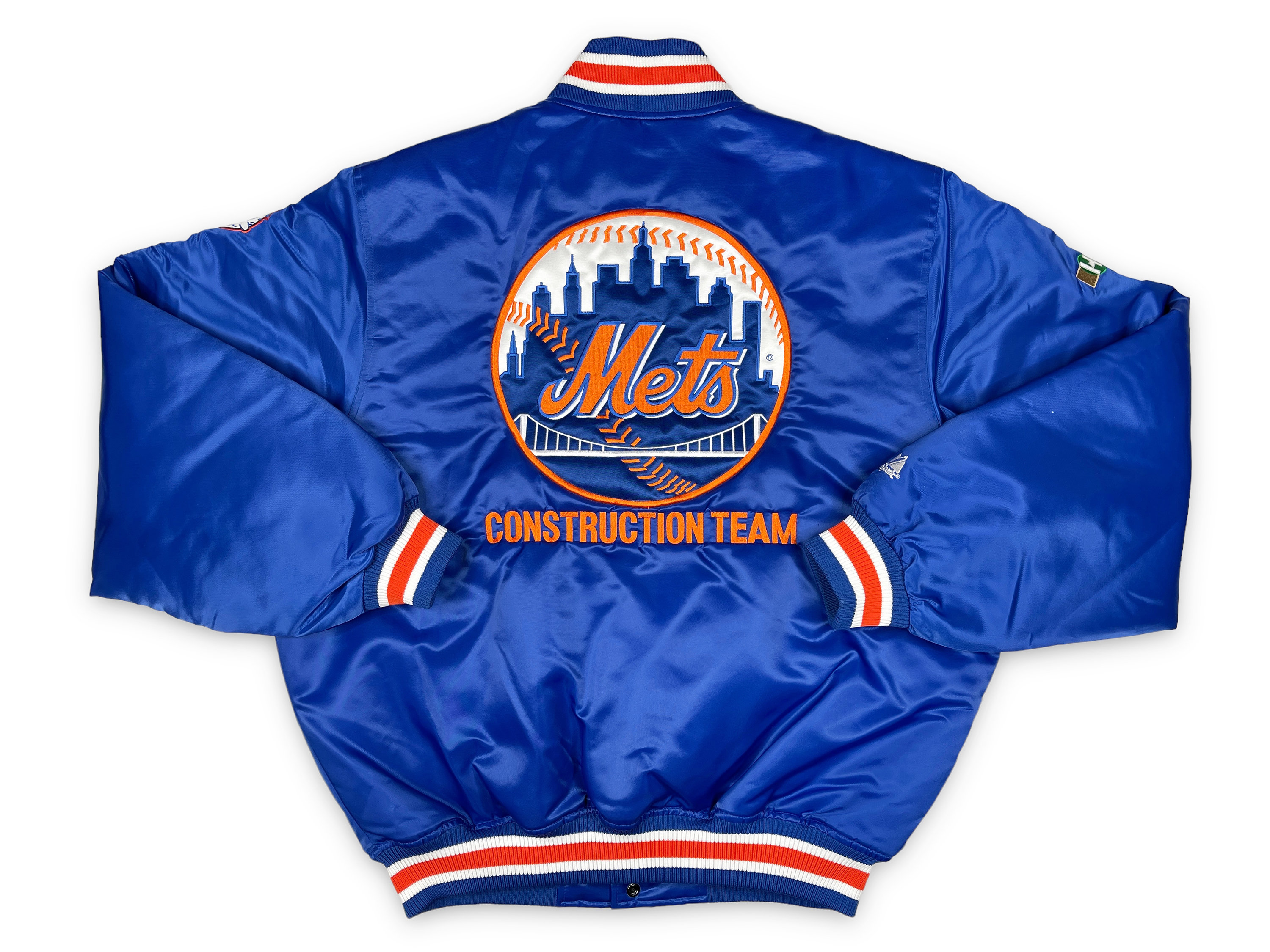 Vintage 1986 New York Mets Satin Varsity Jacket Mens Large 