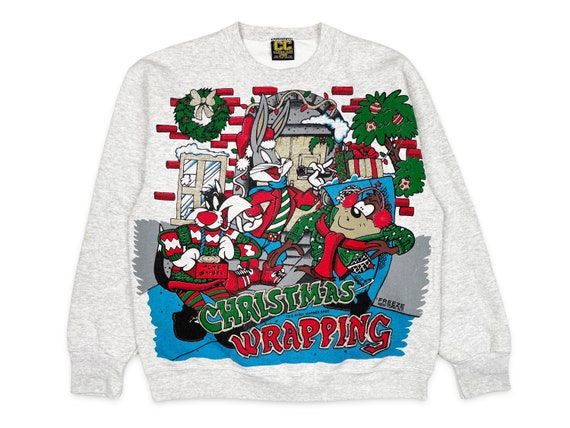 Vintage Looney Tunes Crewneck Sweatshirt 90s Hip Hop Christmas - Etsy Canada