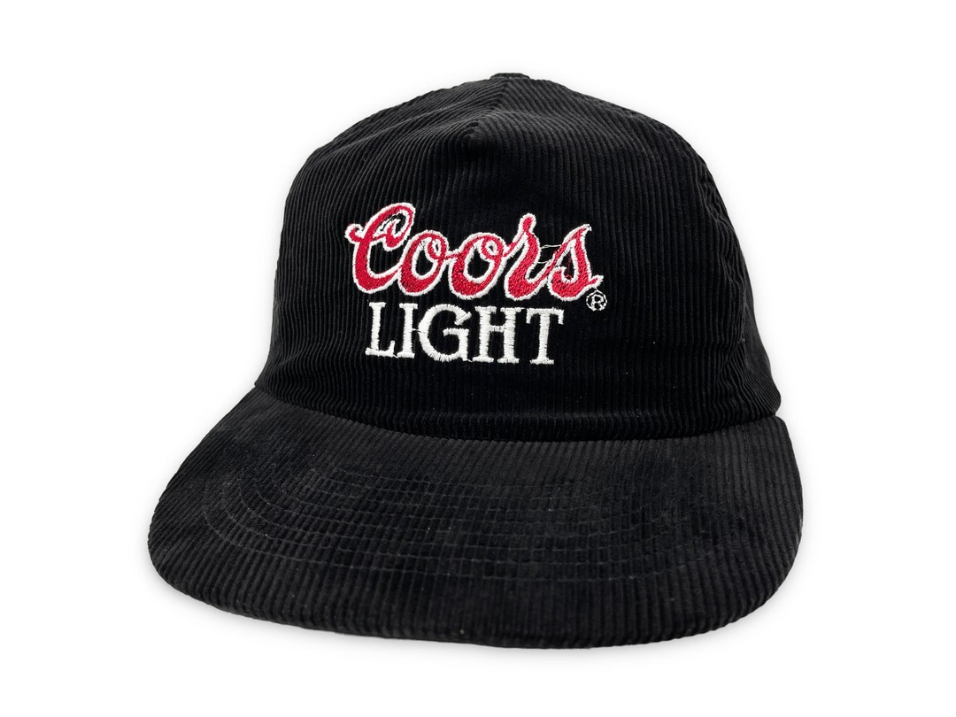 Vintage Coors Light Hat Strapback Cap 90s Corduroy Beer B4 Etsy