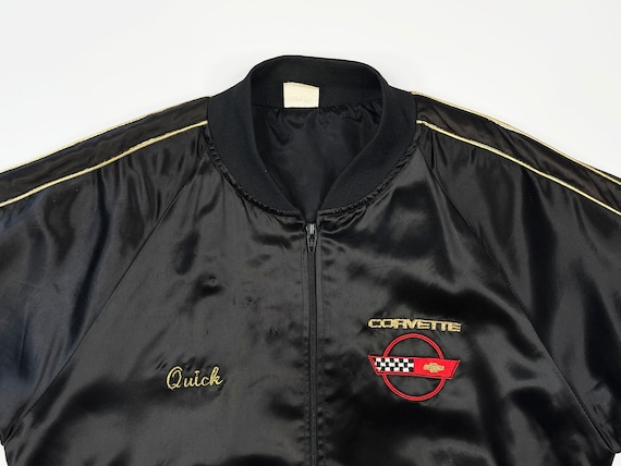 Vintage Corvette Bomber Jacket 80s Racing Chevy C… - image 4