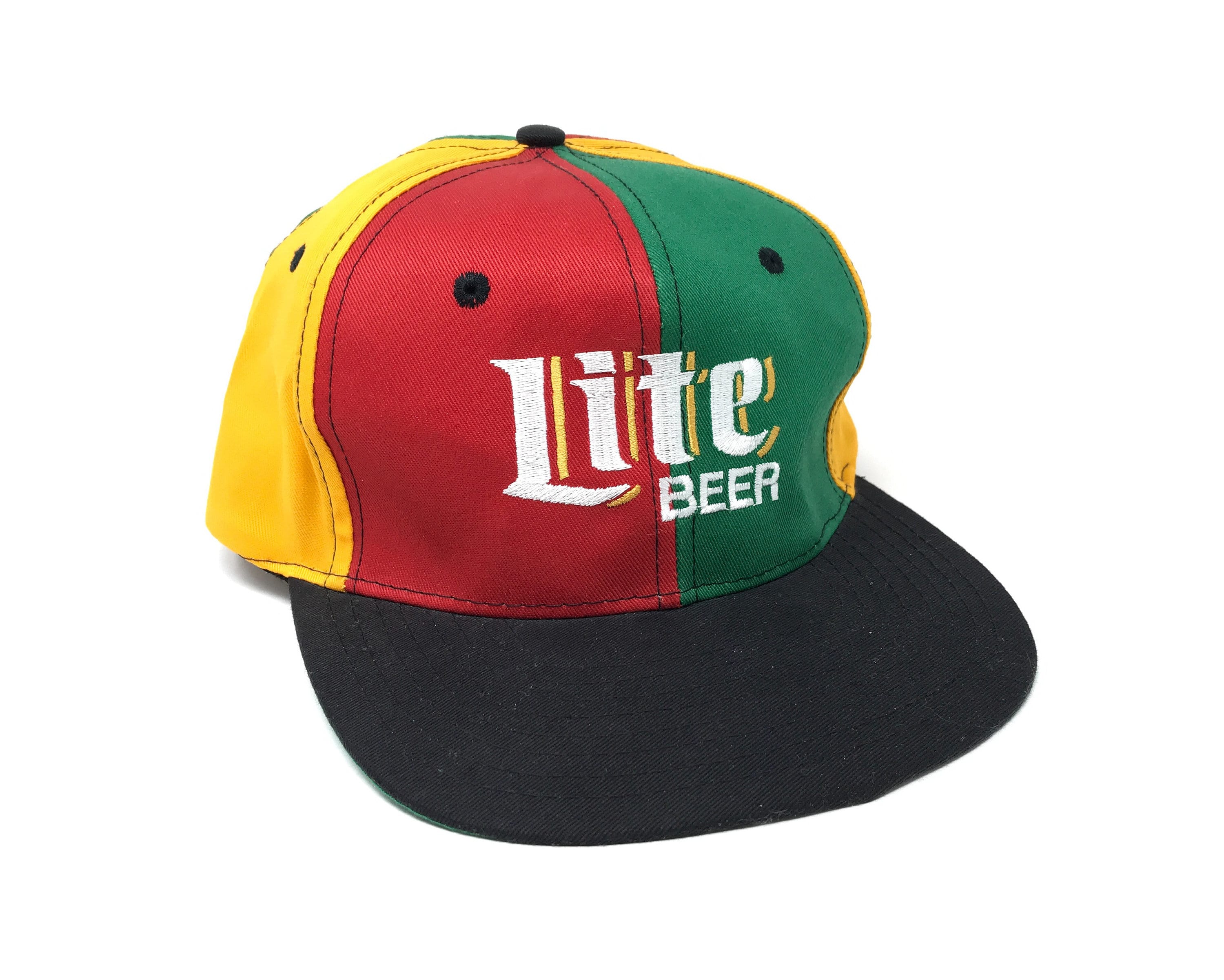 Vintage Miller Lite Hat 80s 90s Snapback Colorblock Beer B1 Etsy