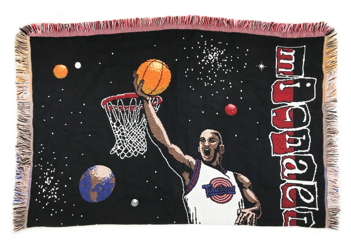 Vintage Space Jam Throw Blanket 90s Michael Jordan Tune Squad Etsy